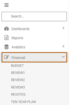 cloud menu option