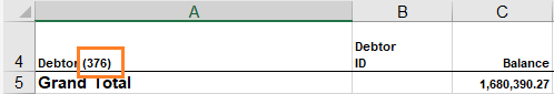show item count export