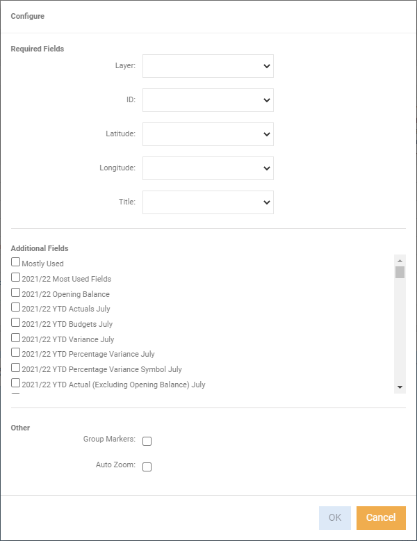 configure map
