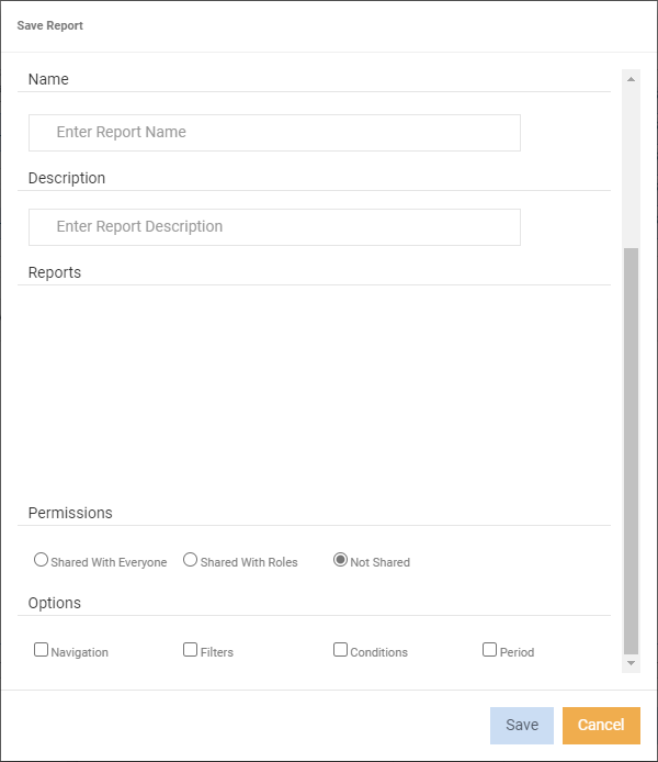 report editor save