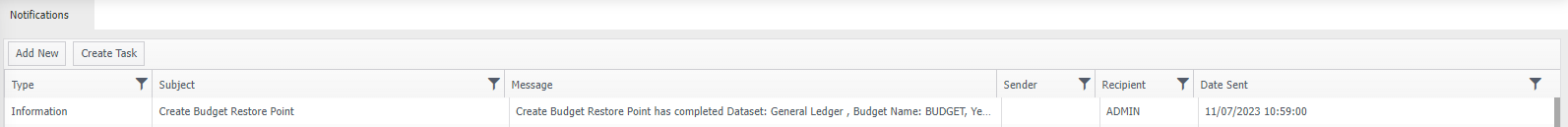 tasks tab